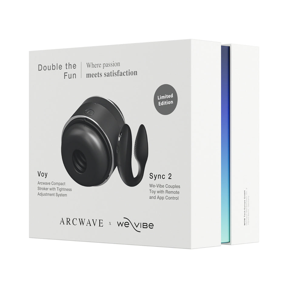 Arcwave x We-Vibe Double the Fun - Voy + Sync 2 Black - Zateo Joy