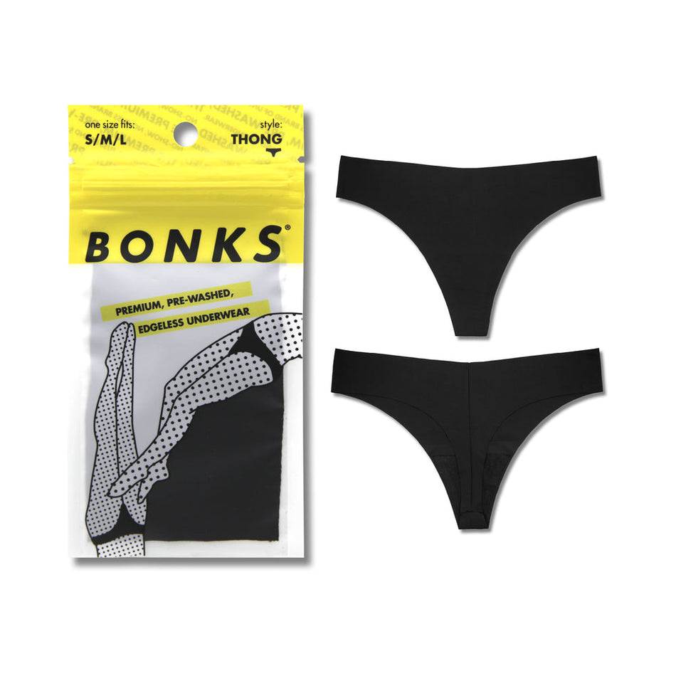 Bonks Black Magic Seamless Thong O/S - Zateo Joy