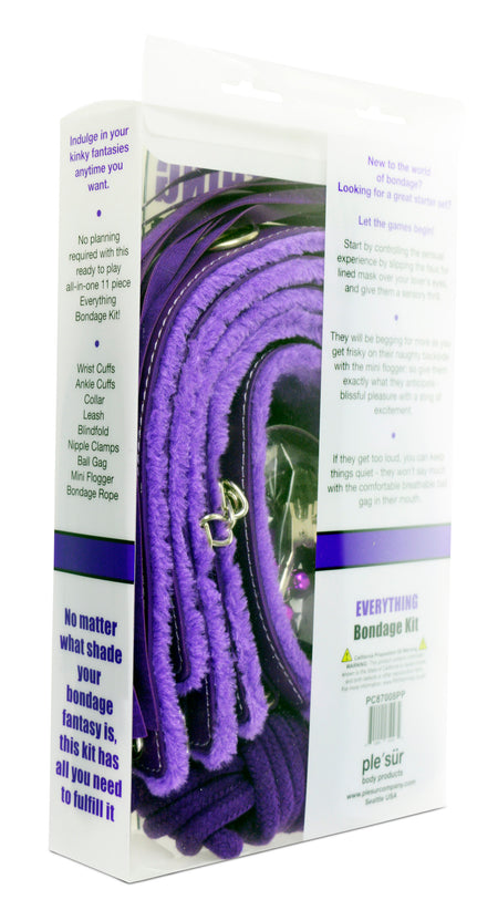 Ple'sur 12-Piece Everything Bondage Kit Purple - Zateo Joy