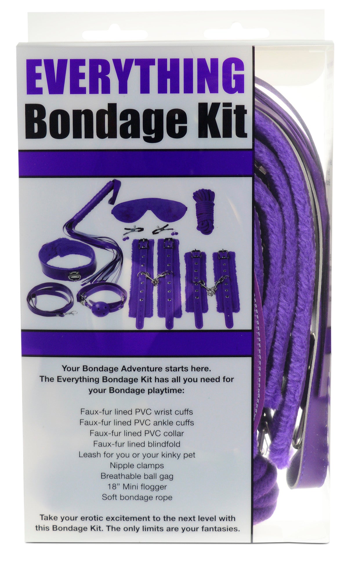 Ple'sur 12-Piece Everything Bondage Kit Purple - Zateo Joy