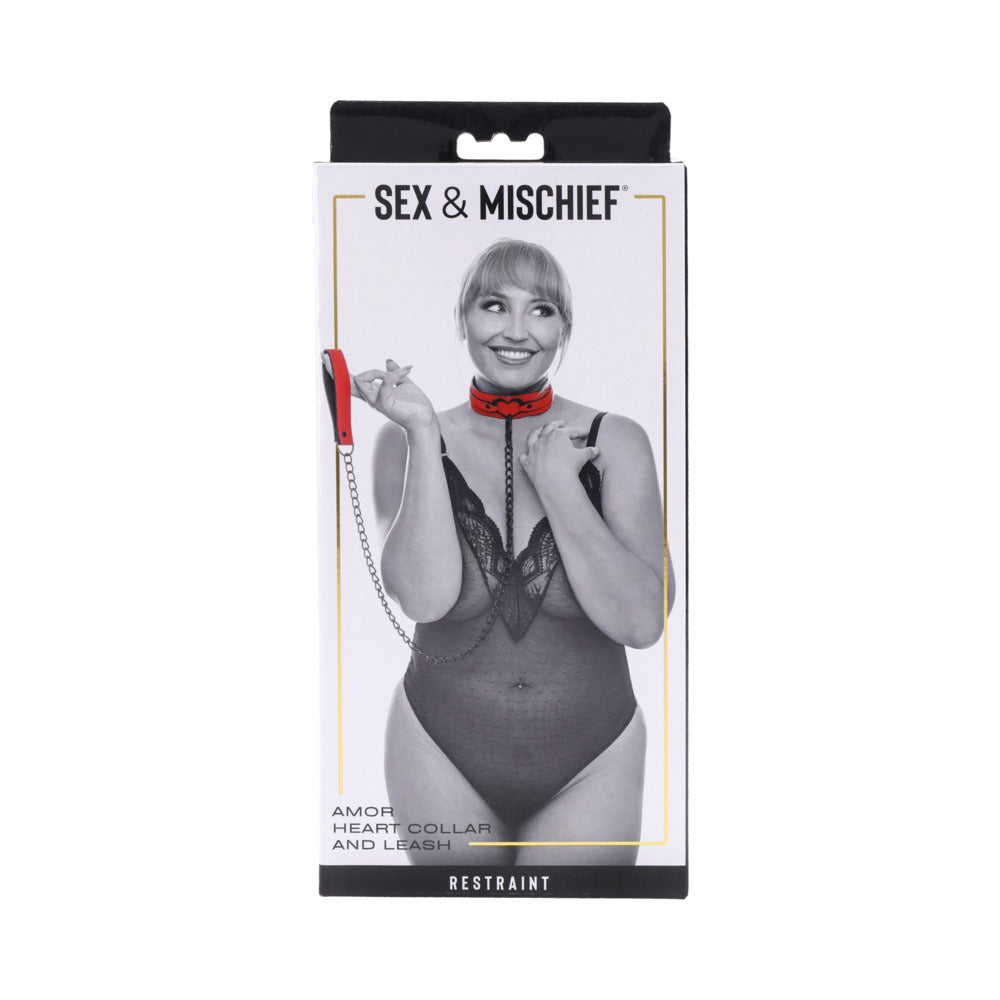 Sportsheets Sex & Mischief Amor Collar and Leash - Zateo Joy