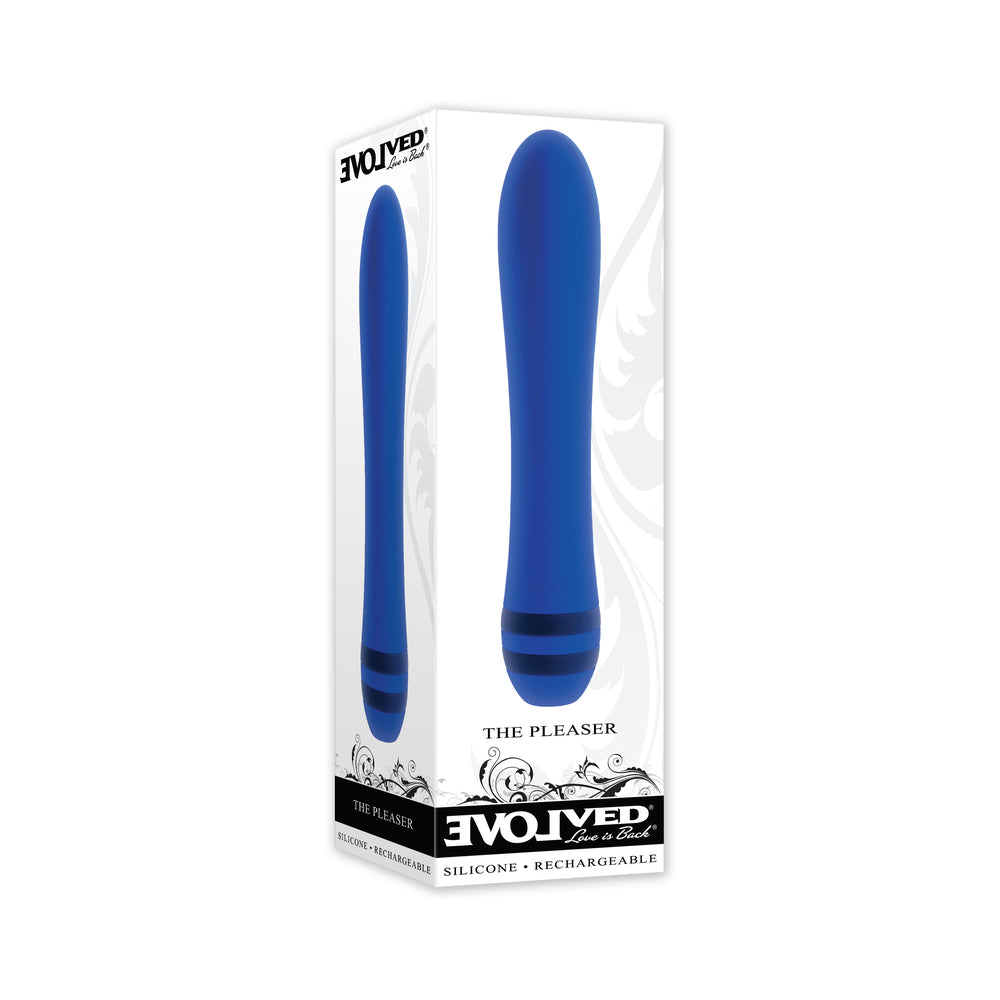 Evolved The Pleaser Rechargeable Vibrator Silicone Blue - Zateo Joy