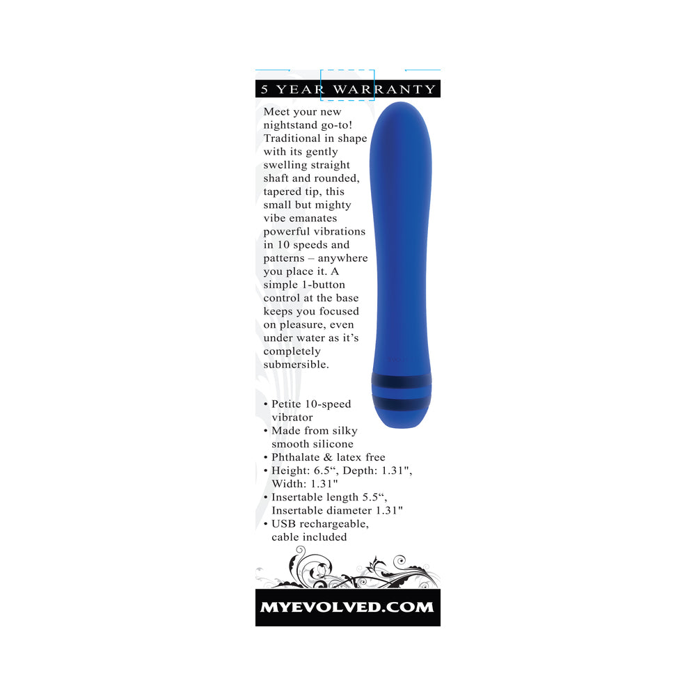 Evolved The Pleaser Rechargeable Vibrator Silicone Blue - Zateo Joy