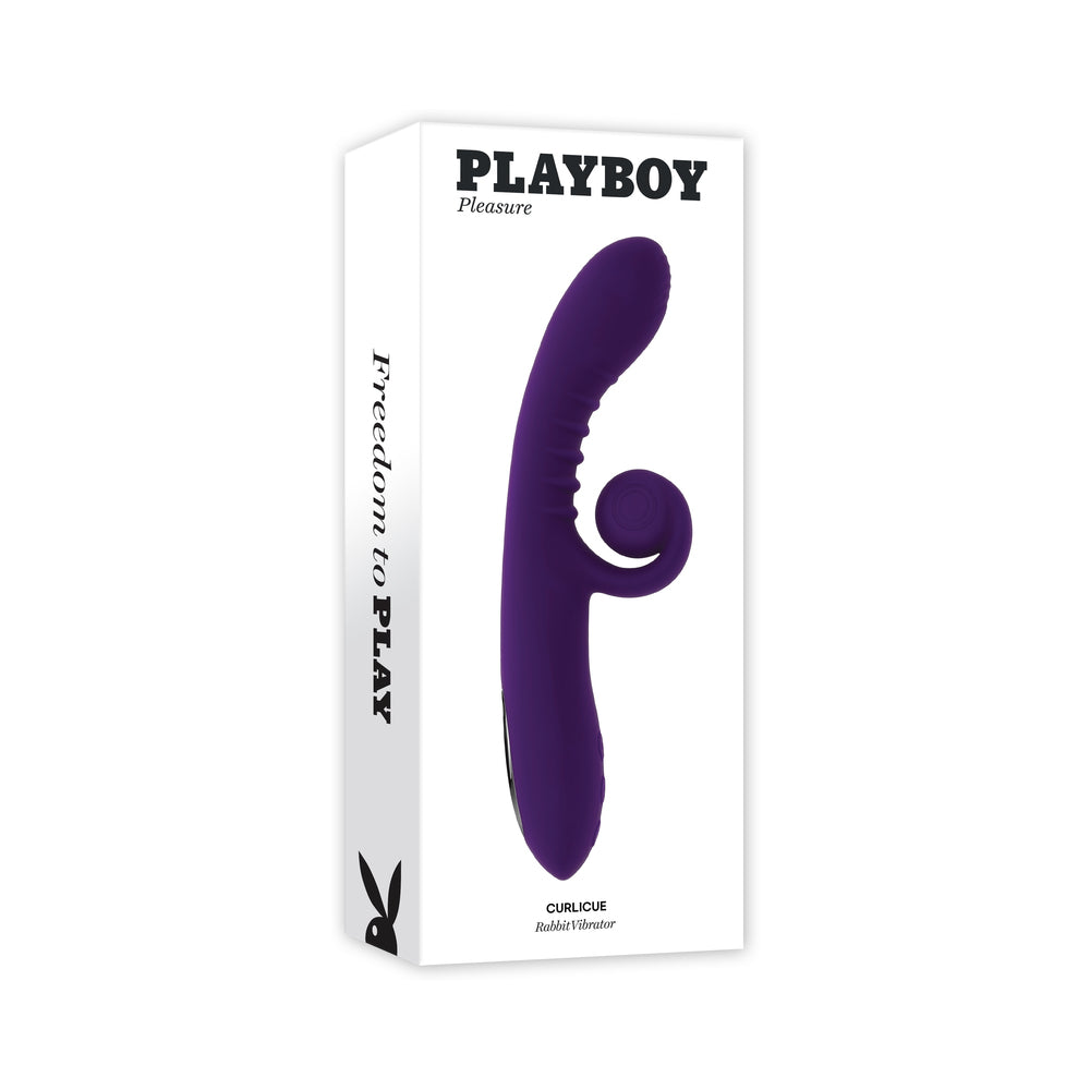 Playboy Curlicue Rechargeable Dual Stim Vibrator Silicone Acai - Zateo Joy