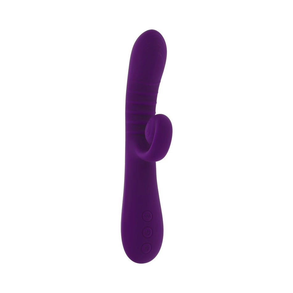 Playboy Curlicue Rechargeable Dual Stim Vibrator Silicone Acai - Zateo Joy