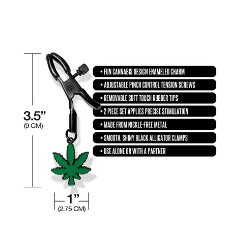 Stoner Vibes Chronic Collection Adjustable Nipple Clamps - Zateo Joy