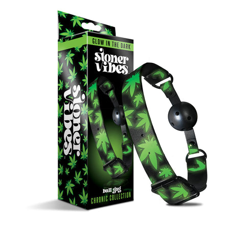 Stoner Vibes Chronic Collection Glow in the Dark Breathable Ball Gag - Zateo Joy