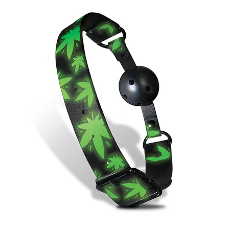 Stoner Vibes Chronic Collection Glow in the Dark Breathable Ball Gag - Zateo Joy