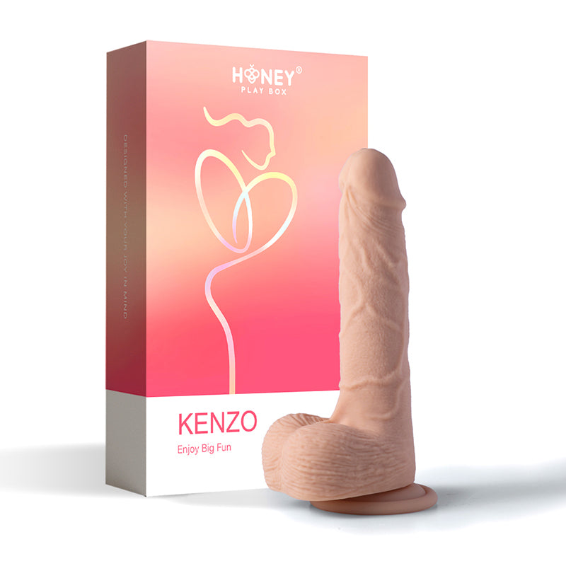 Honey Play Box Kenzo App Controlled Big Realistic Thrusting Dildo 9.5 in. - Zateo Joy