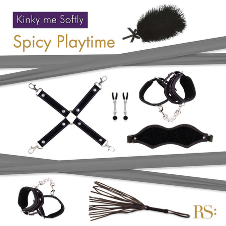 Rianne S Kinky Me Softly Bondage Kit - Black - Zateo Joy