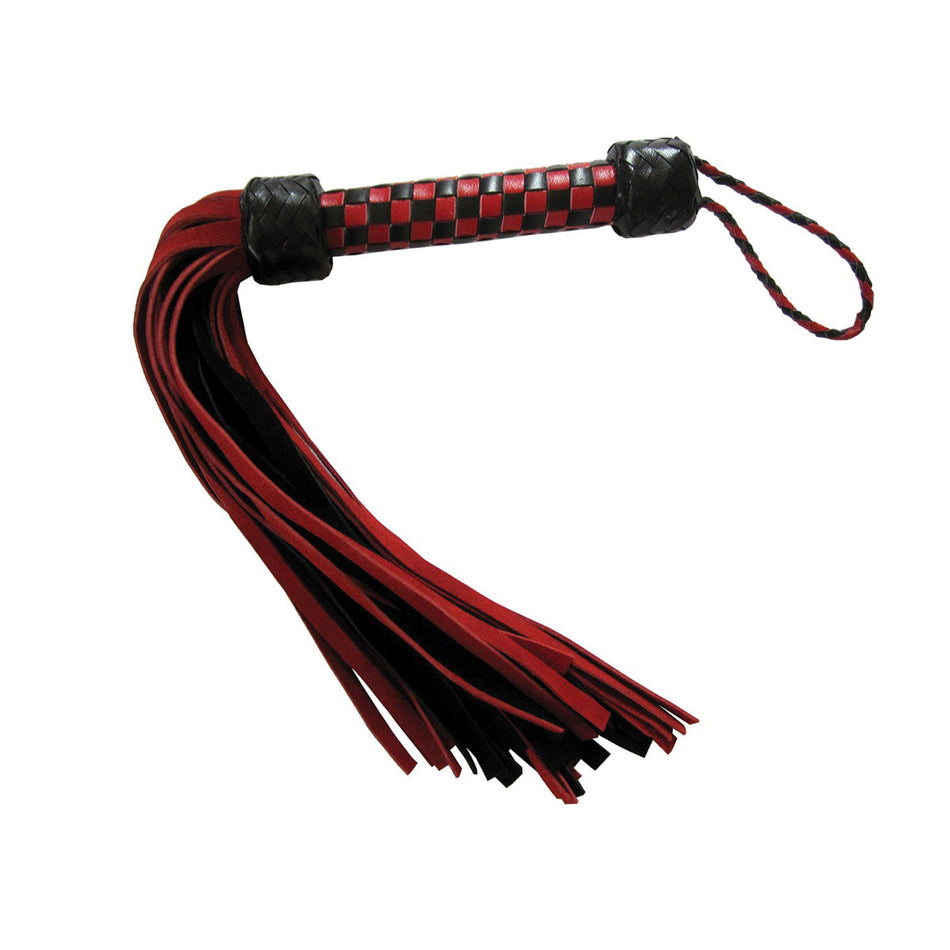 Short Suede Flogger - Red/Black - Zateo Joy