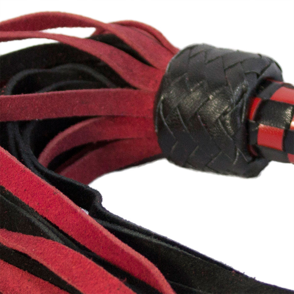 Short Suede Flogger - Red/Black - Zateo Joy