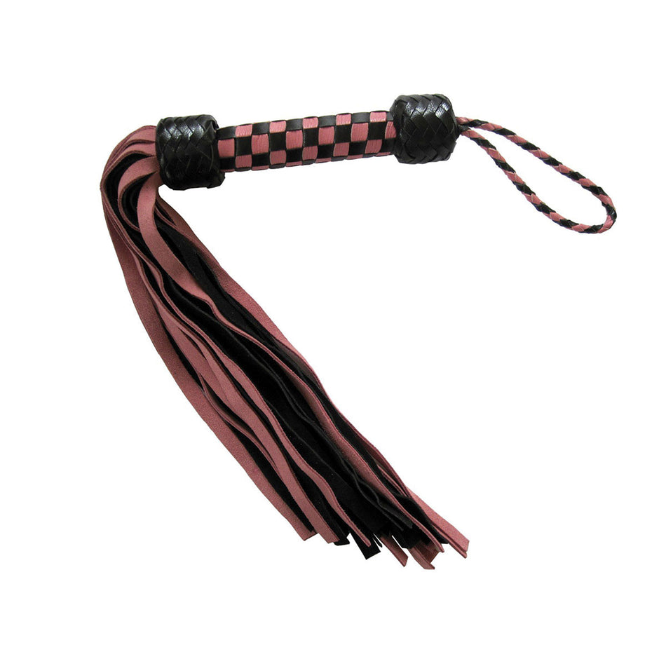 Short Suede Flogger - Pink/Black - Zateo Joy