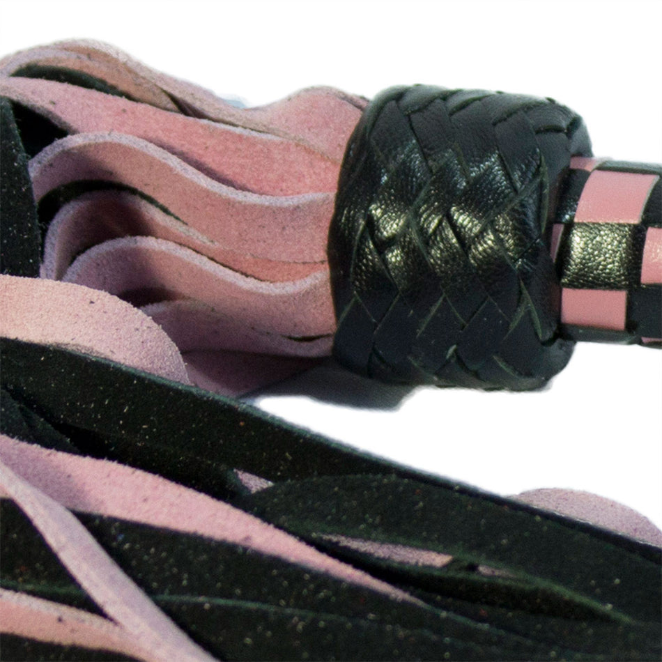 Short Suede Flogger - Pink/Black - Zateo Joy