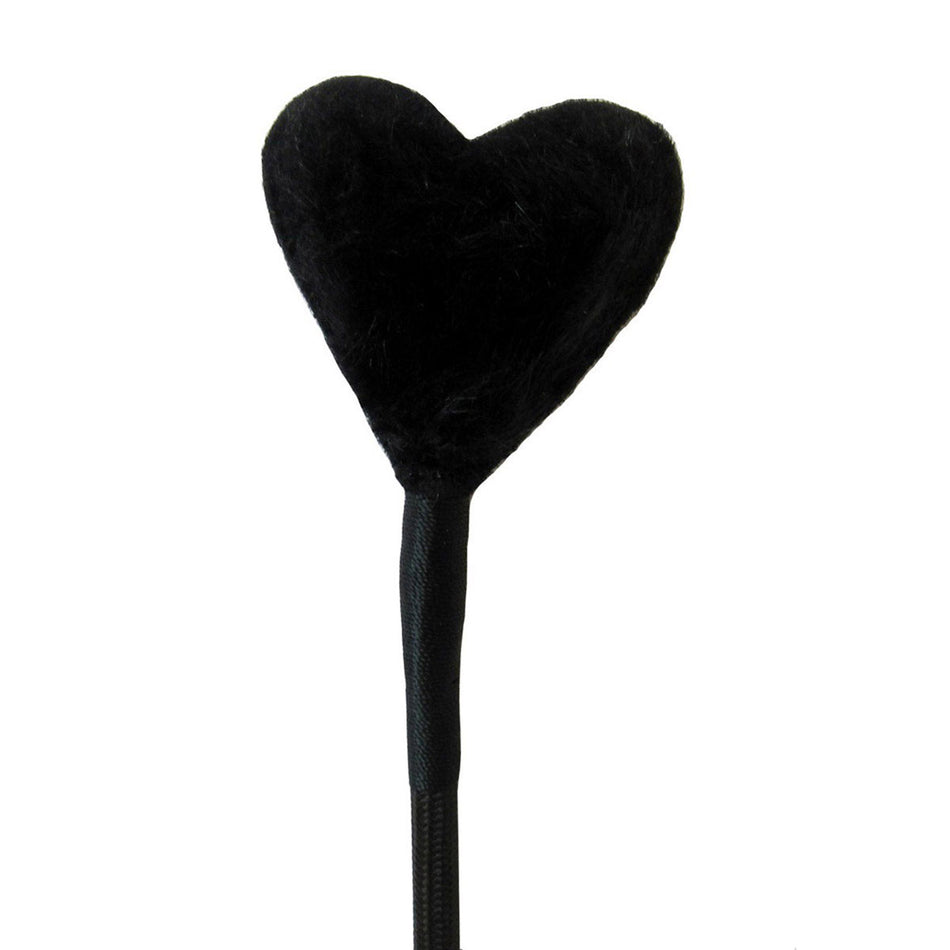 Heart Fluff Tip Crop - Black - Zateo Joy