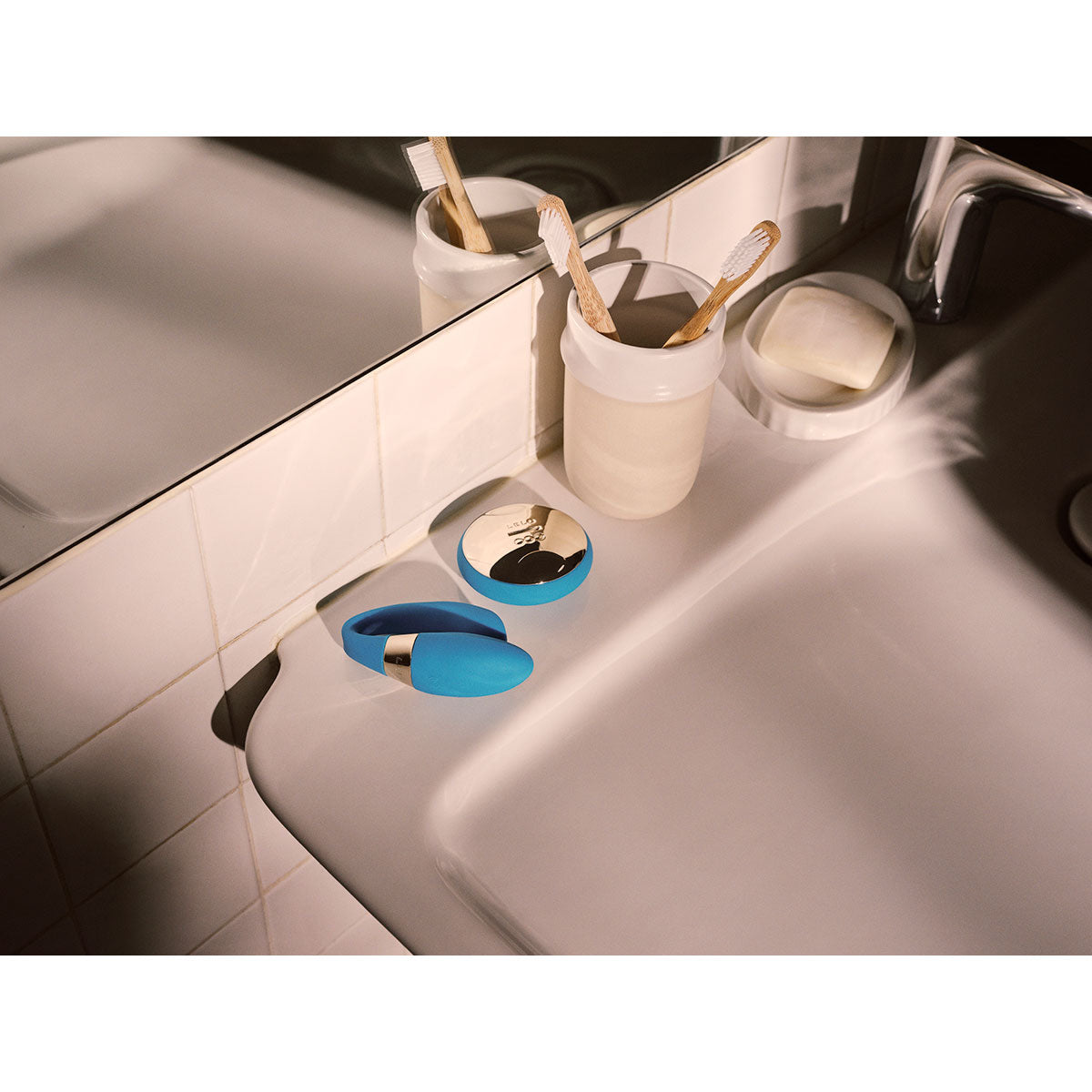 LELO TIANI DUO Rechargeable Dual Stimulation Couples Vibrator With Remote Ocean Blue - Zateo Joy