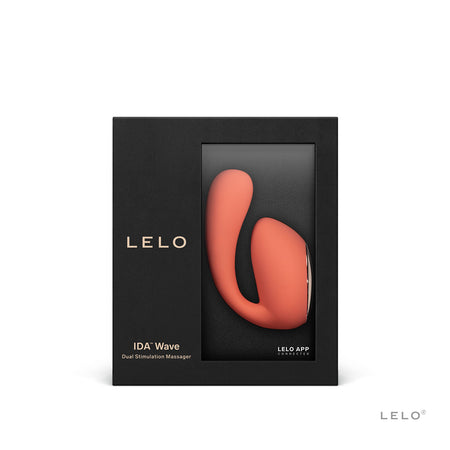 LELO IDA WAVE Rechargeable Dual Stimulator Coral Red - Zateo Joy