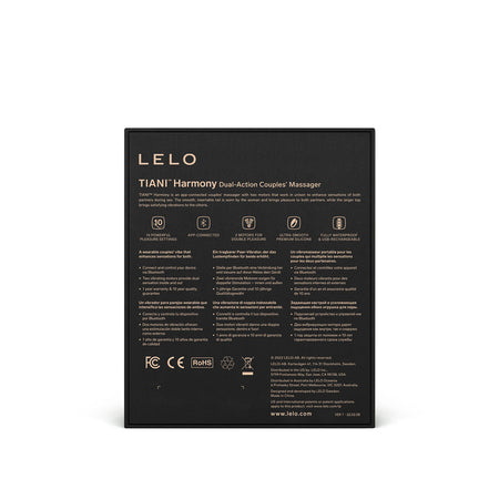 LELO TIANI HARMONY Rechargeable Dual Stimulation Couples Vibrator Black - Zateo Joy