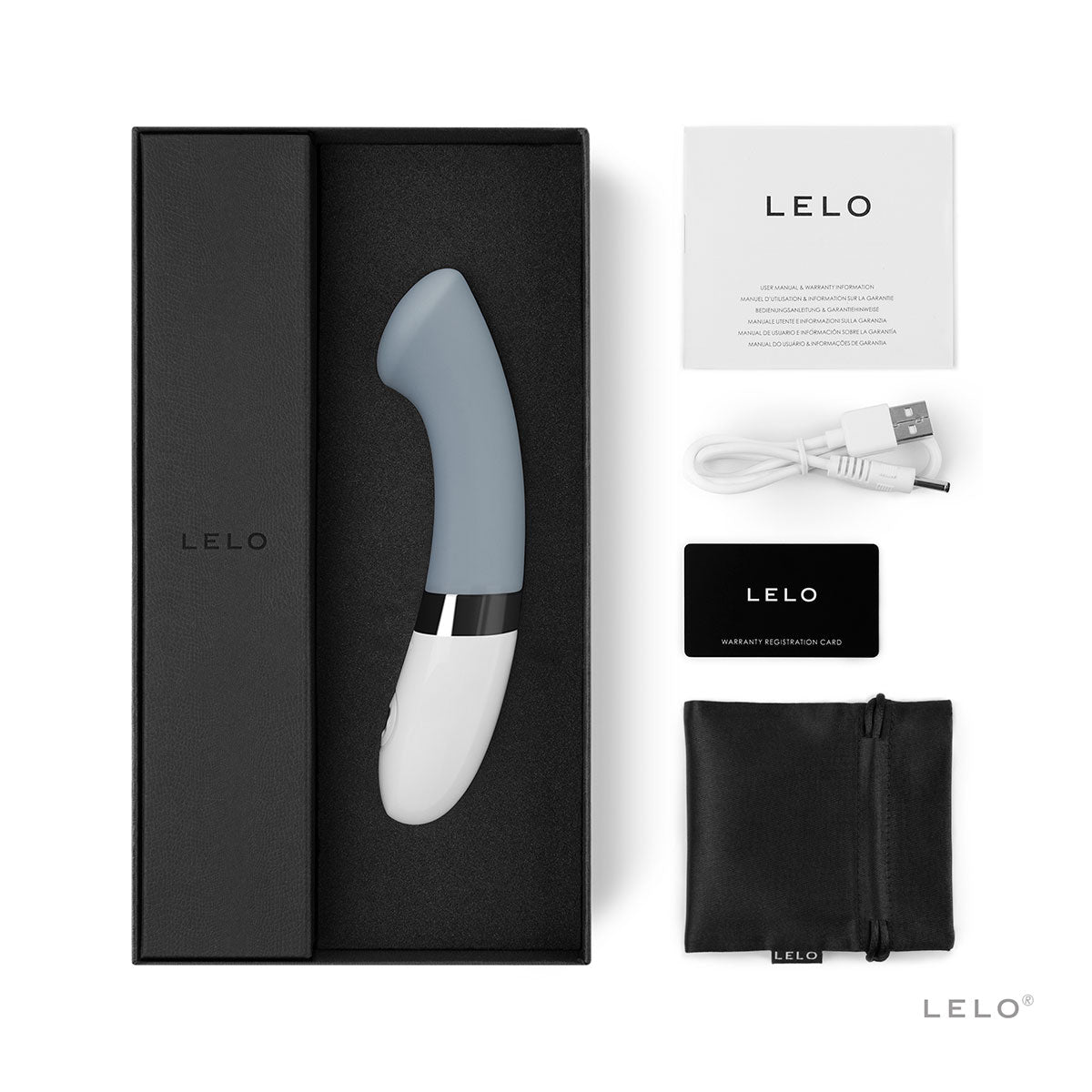 LELO GIGI 2 Rechargeable G-Spot Vibrator Cool Gray - Zateo Joy