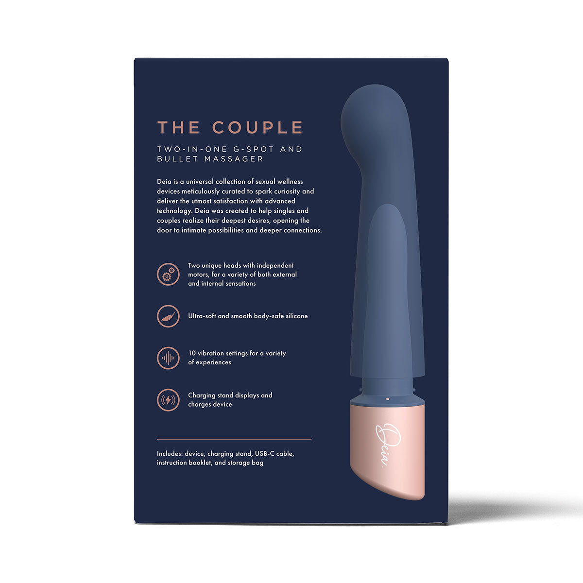 Deia The Couple G-Spot and Bullet Massager Silicone Blue - Zateo Joy