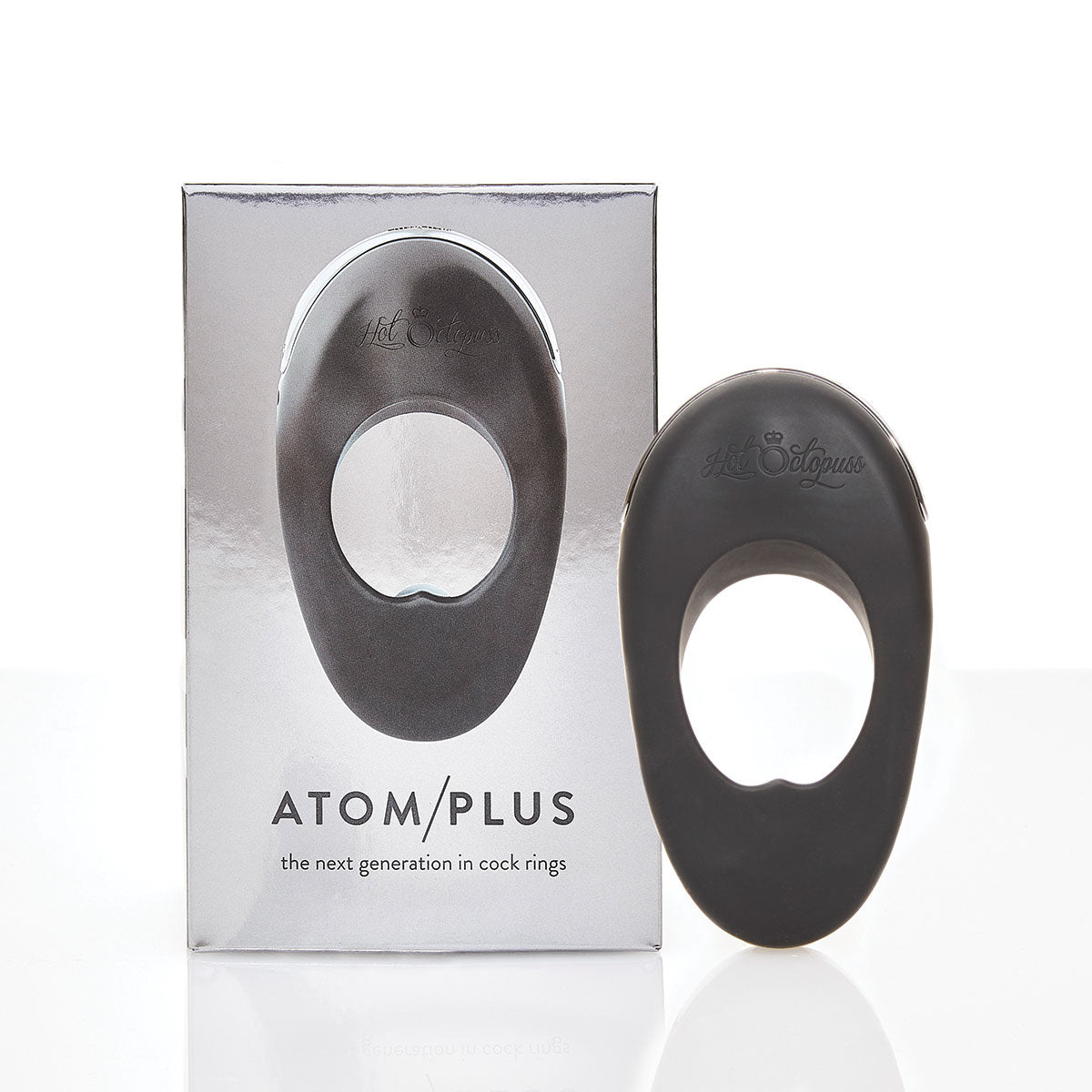 Hot Octopuss Atom Plus Rechargeable Vibrating Cock Ring Black - Zateo Joy