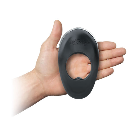 Hot Octopuss Atom Plus Rechargeable Vibrating Cock Ring Black - Zateo Joy