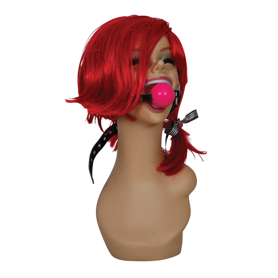 Sex Kitten Silicone Ball Gag Pink - Zateo Joy