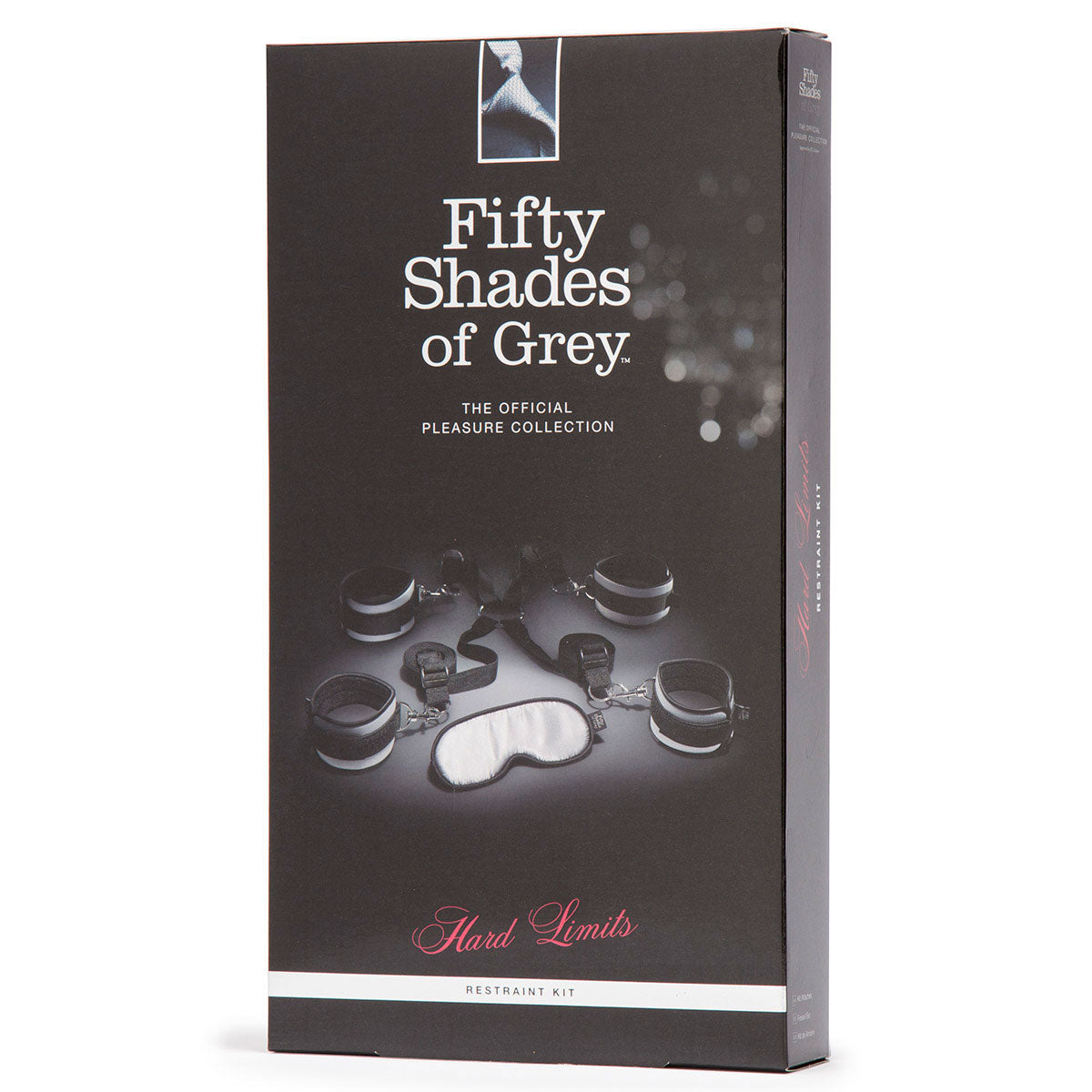 Fifty Shades of Grey Hard Limits 4-Piece Restraint Kit Black/Silver - Zateo Joy