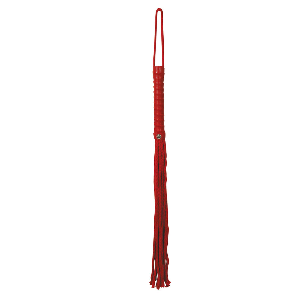 Sportsheets Sex & Mischief Rope Flogger Red - Zateo Joy