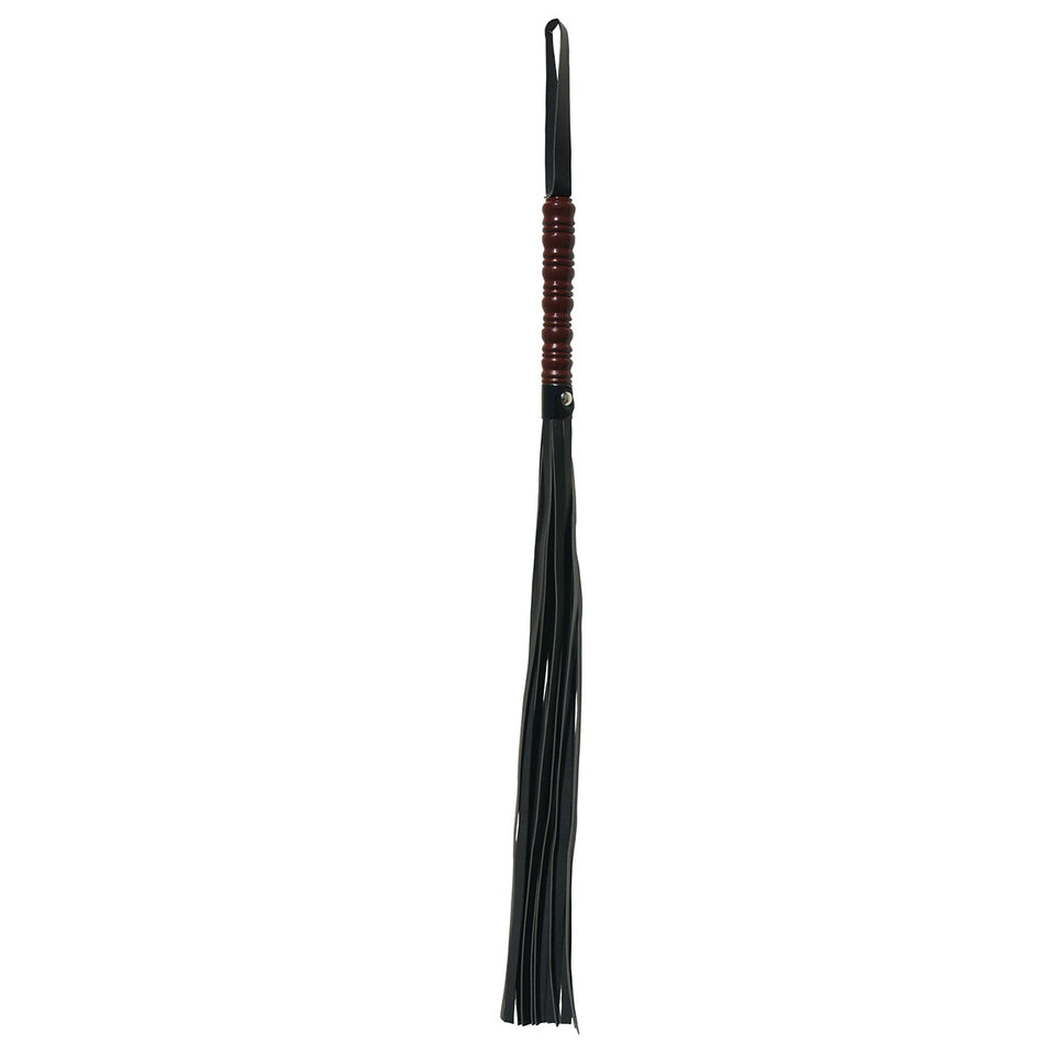 Sportsheets Sex & Mischief Mahogany Flogger Black - Zateo Joy