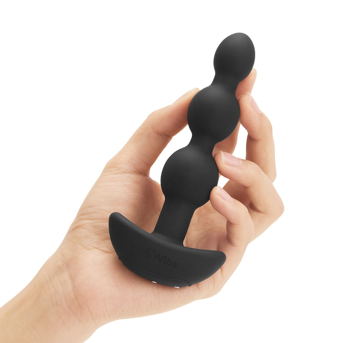 b-Vibe Triplet Rechargeable Remote-Controlled Vibrating Anal Beads Plug Black - Zateo Joy