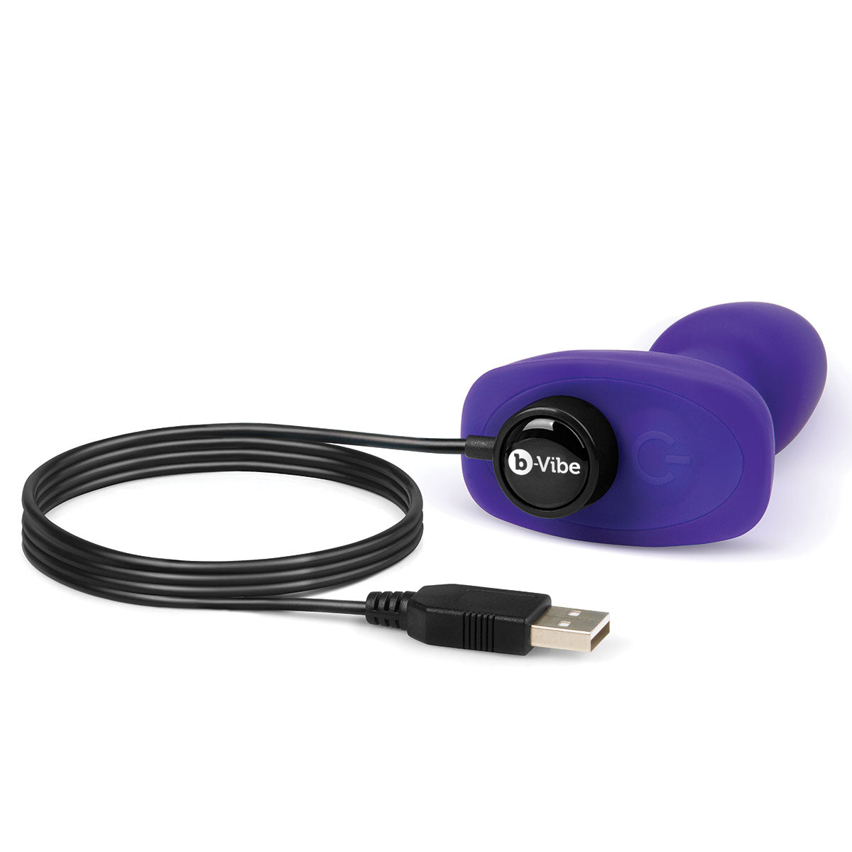 b-Vibe Rimming Petite Vibrating Silicone Anal Plug with Rotating Beads Purple - Zateo Joy