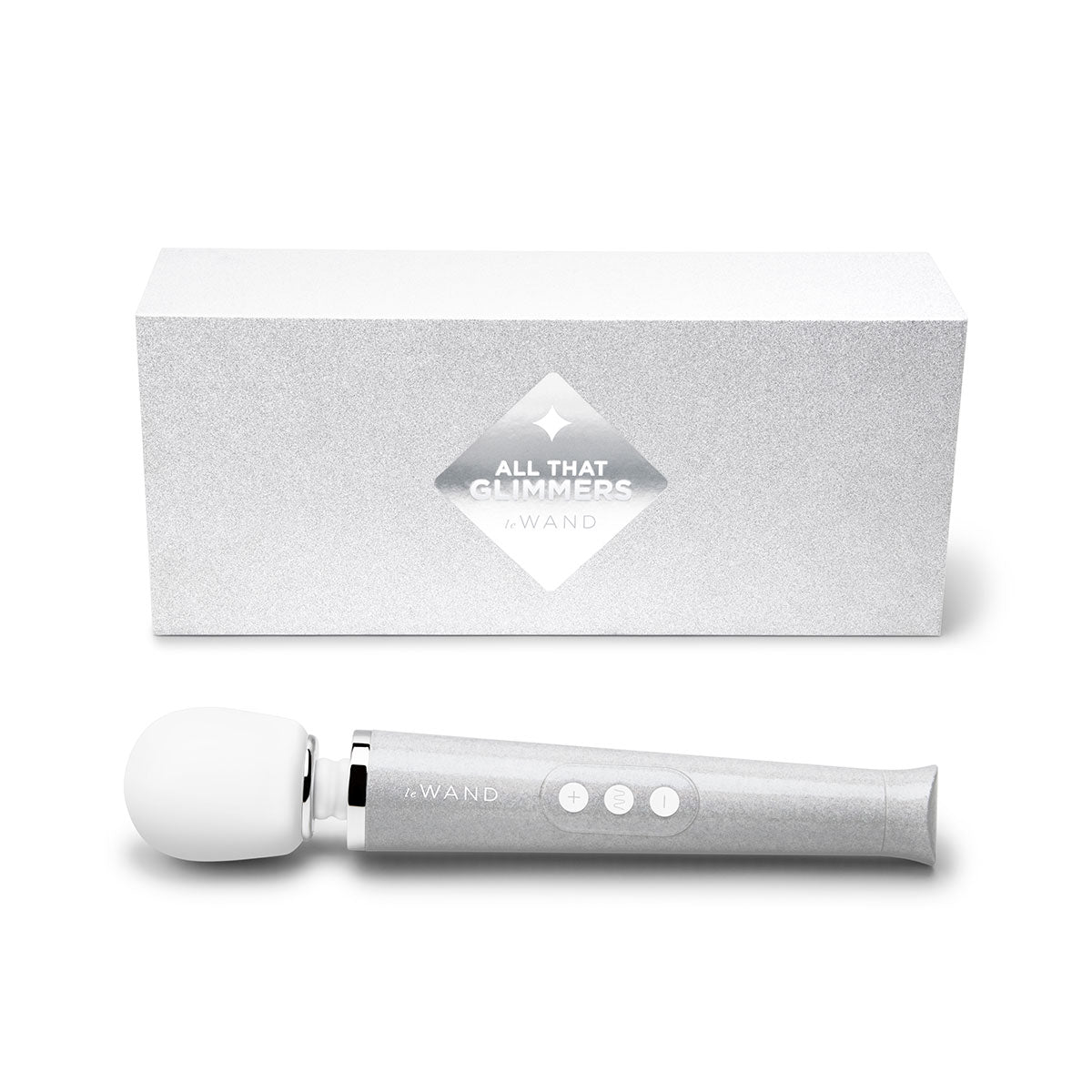 Le Wand All That Glimmers Petite Rechargeable Vibrating Massager Special Edition Set White - Zateo Joy