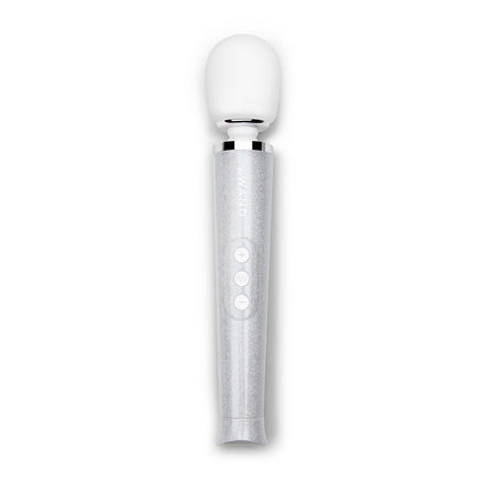 Le Wand All That Glimmers Petite Rechargeable Vibrating Massager Special Edition Set White - Zateo Joy