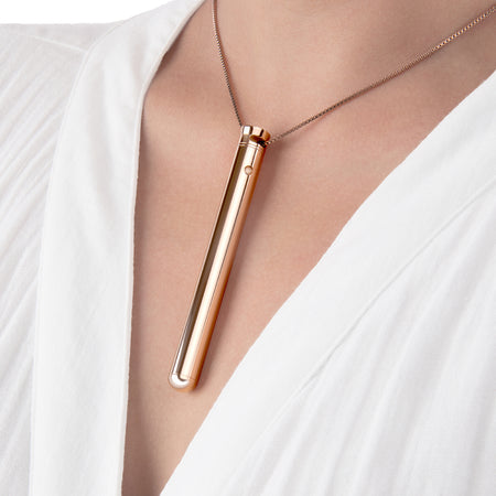 Le Wand Vibrating Necklace - Rose Gold - Zateo Joy