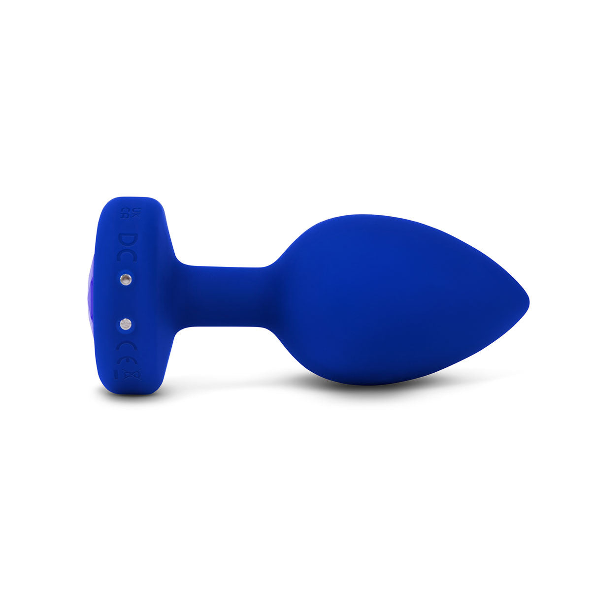 b-Vibe Vibrating Jewel Rechargeable Remote-Controlled Anal Plug with Gem Base Blue Sapphire L/XL - Zateo Joy