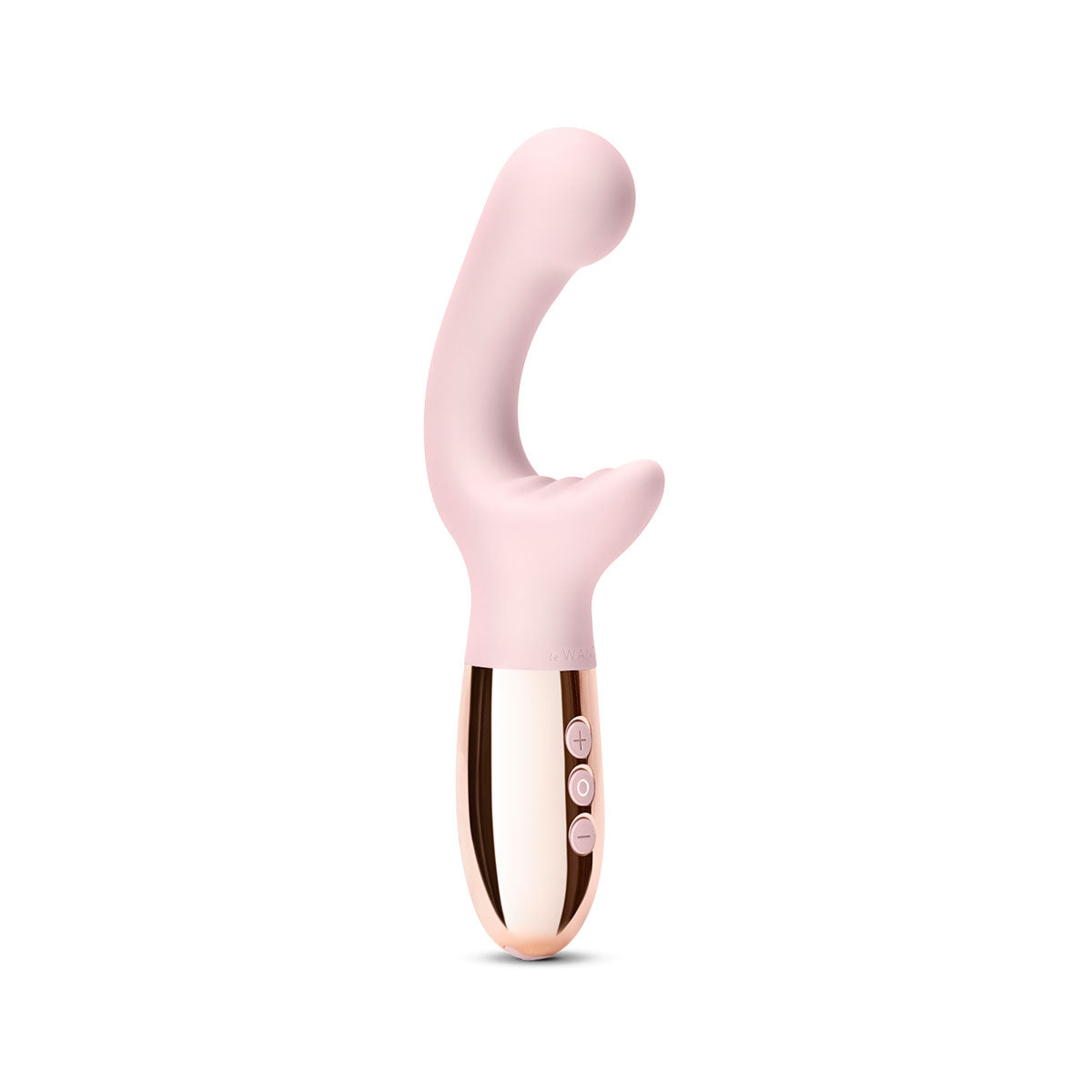 Le Wand XO Rechargeable Wave Silicone Dual Stimulation Vibrator Rose Gold - Zateo Joy