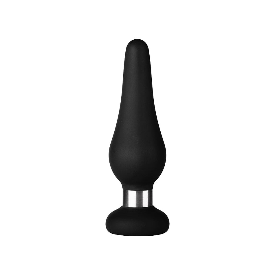 Forto F-21 Tear Drop Silicone Anal Plug Small Black - Zateo Joy