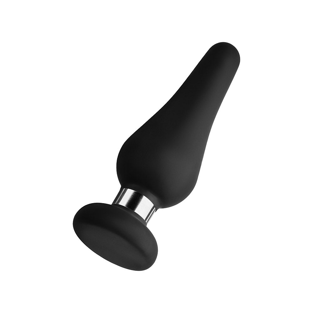 Forto F-21 Tear Drop Silicone Anal Plug Medium Black - Zateo Joy