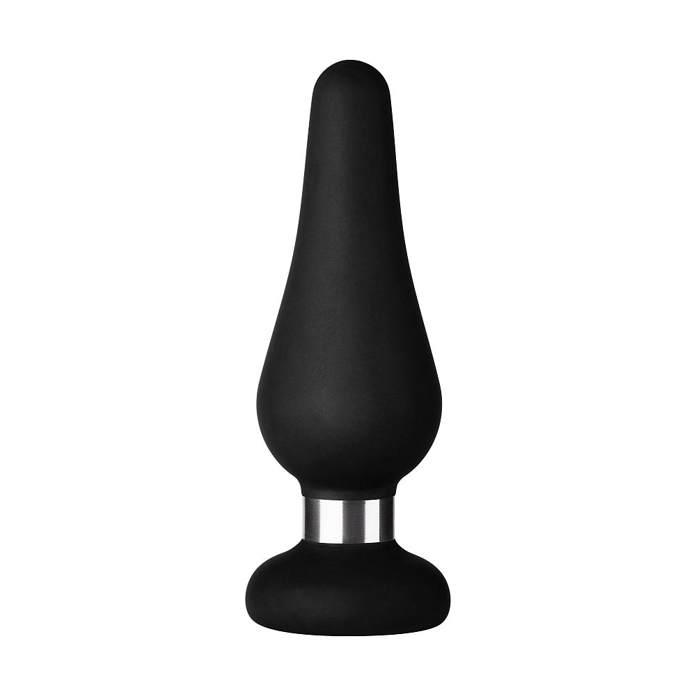 Forto F-21 Tear Drop Silicone Anal Plug Medium Black - Zateo Joy