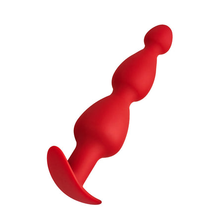 Forto F-52 Cone Beads Silicone Anal Plug Red - Zateo Joy