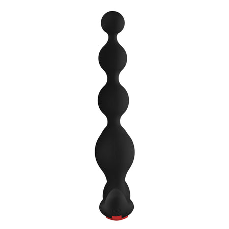 Forto Vibrating Anal Beads Rechargeable Silicone Plug Black - Zateo Joy