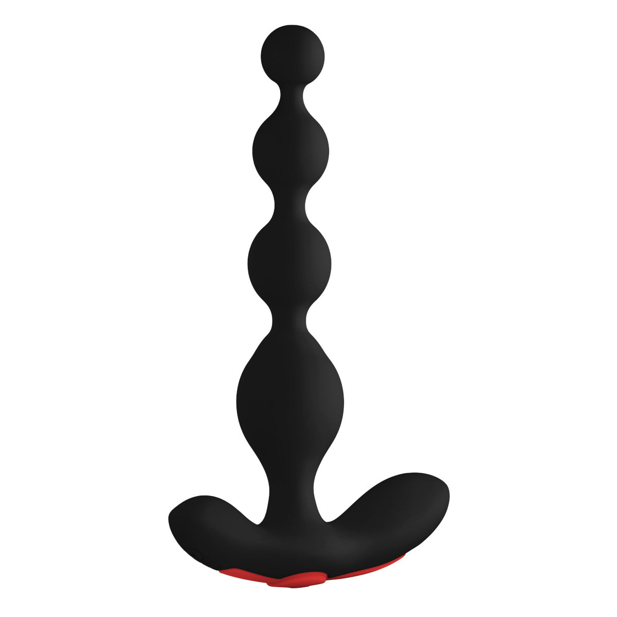 Forto Vibrating Anal Beads Rechargeable Silicone Plug Black - Zateo Joy