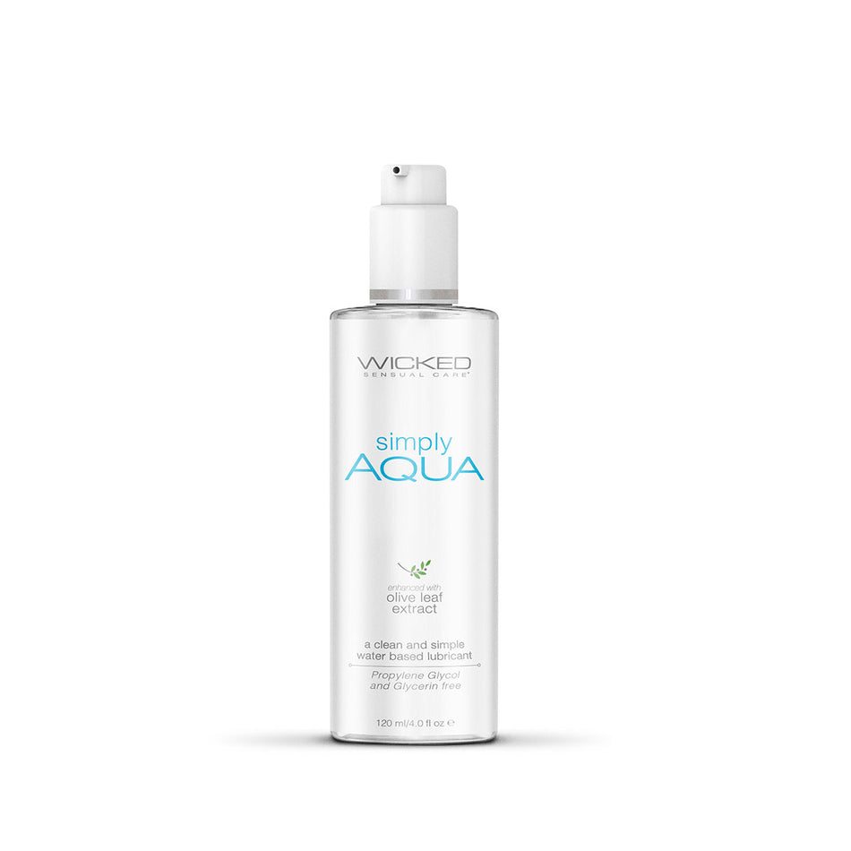 Wicked Simply Aqua Water-Based Lubricant 4 oz. - Zateo Joy