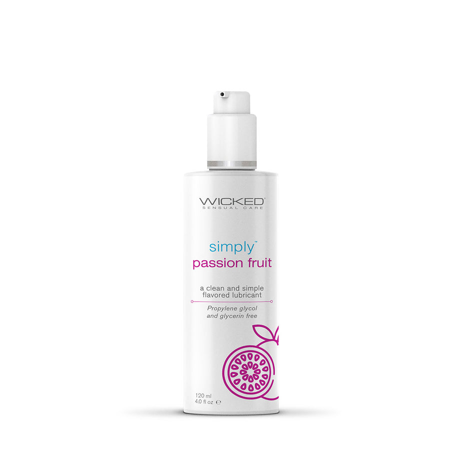 Simply Passion Fruit Flavored Water Based Lubricant 4 oz. - Zateo Joy