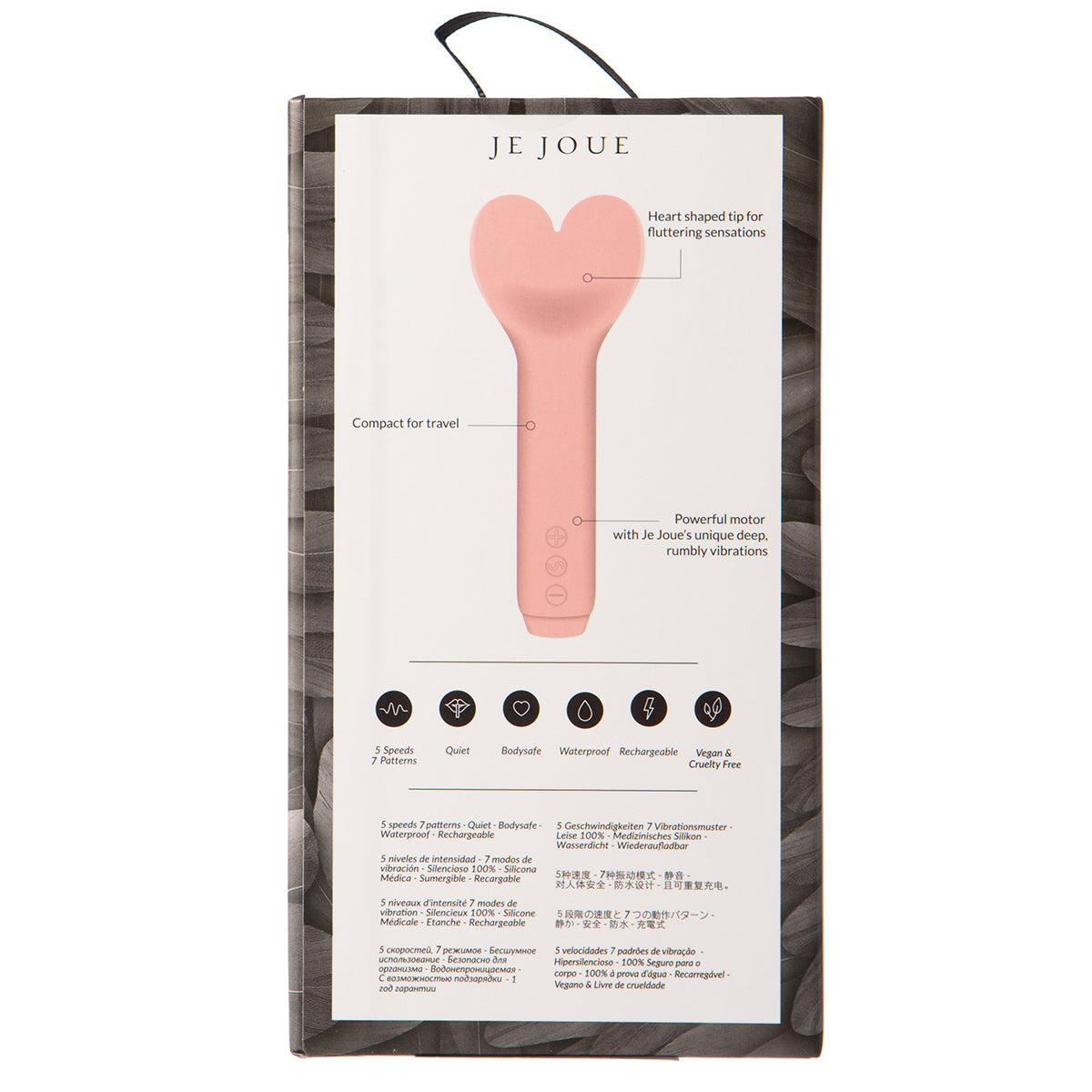 Je Joue Amour Rechargeable Silicone Heart-Shaped Fluttering Tip Bullet Vibrator Pale Rosette - Zateo Joy