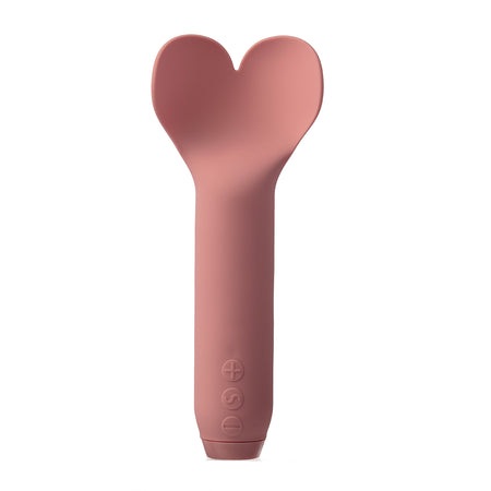 Je Joue Amour Rechargeable Silicone Heart-Shaped Fluttering Tip Bullet Vibrator Pale Rosette - Zateo Joy