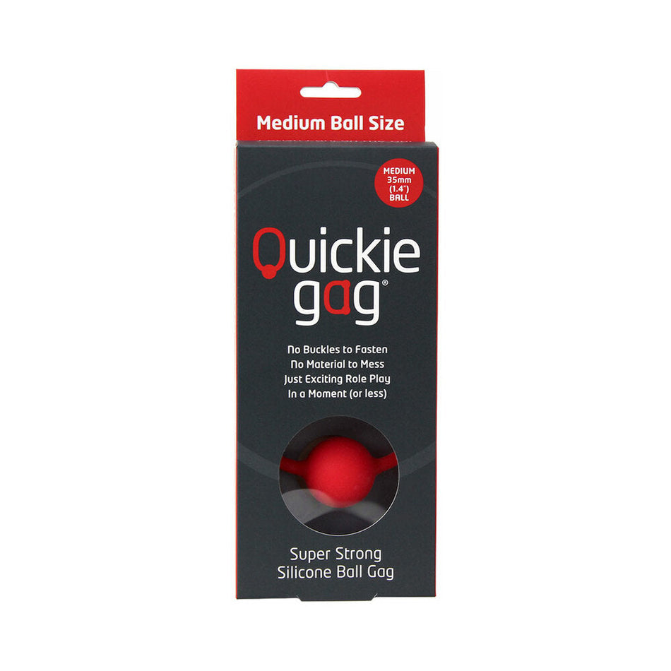 Quickie Ball Gag Medium Red - Zateo Joy