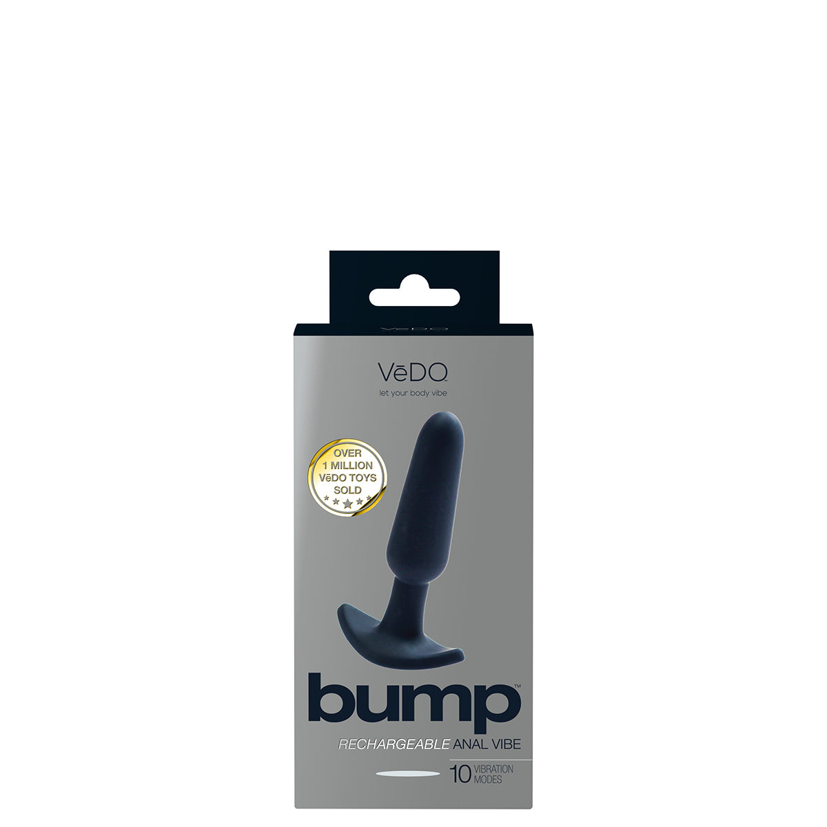 VeDO Bump Rechargeable Anal Vibe - Just Black - Zateo Joy