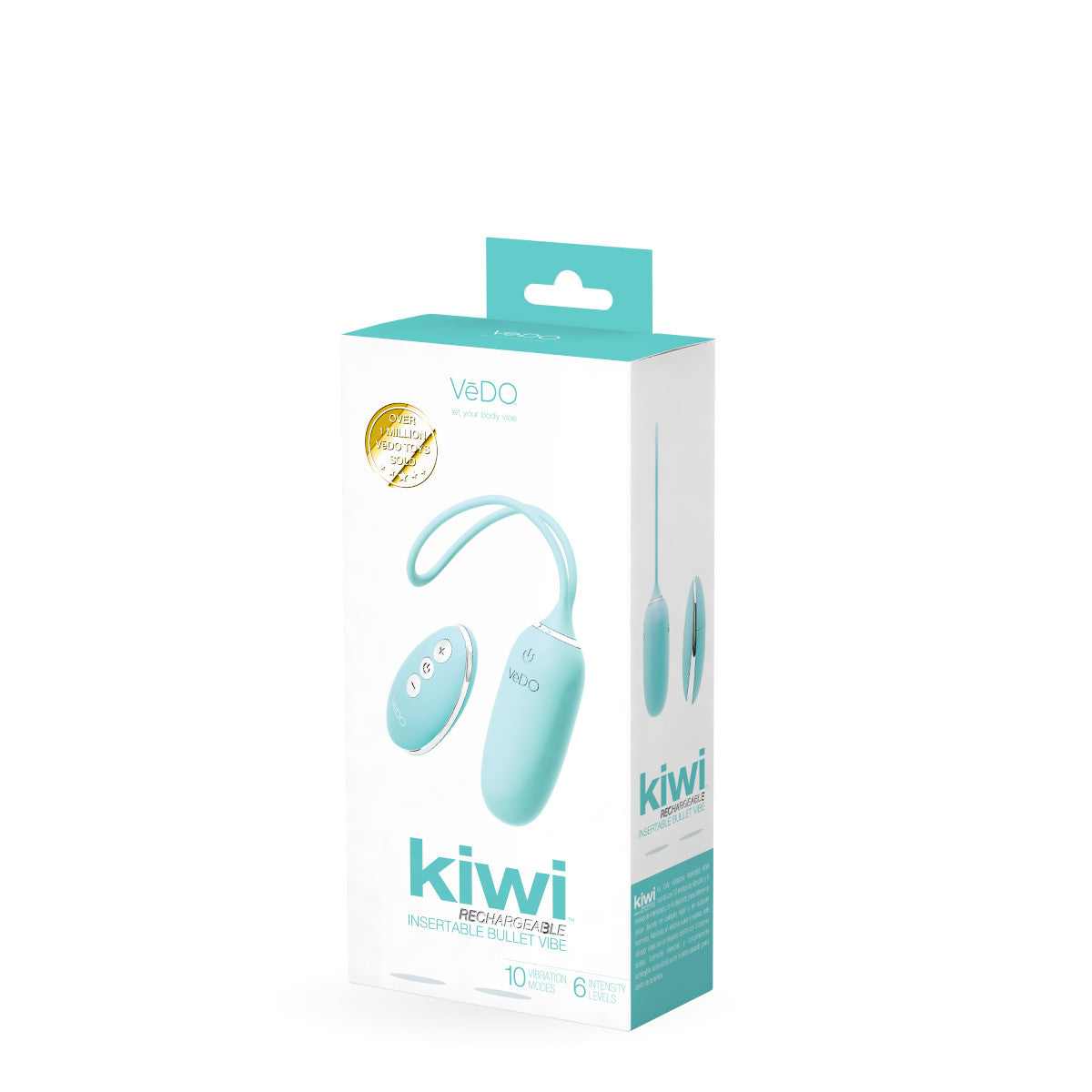 Vedo Kiwi Rechargeable Insertable Tease Me Turquise Bullet - Zateo Joy